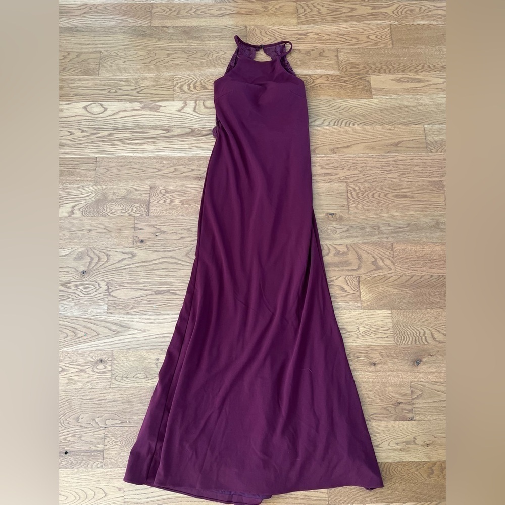 BHLDN burgundy maxi‎ formal dress
